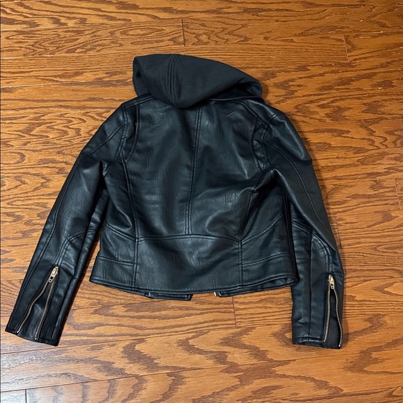 Blank NYC Black Leather Jacket with Gold Accents - Picture 3 of 3